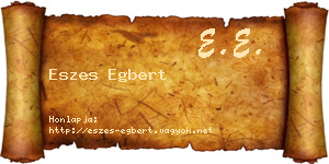 Eszes Egbert névjegykártya